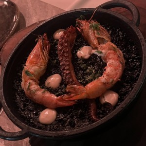 ARROZ NEGRO DE PULPO Y LANGOSTINO