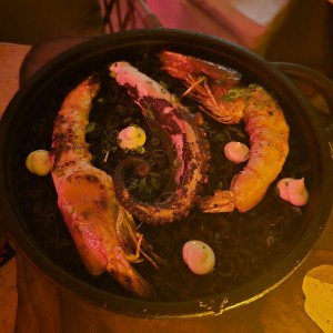 ARROZ NEGRO DE PULPO Y LANGOSTINO