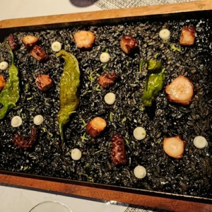 ARROZ NEGRO DE PULPO CROCANTE