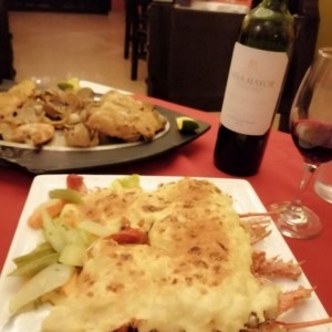 langosta gratinada