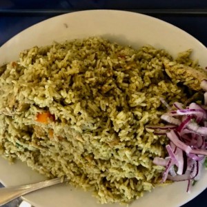 arroz verde. de pollo