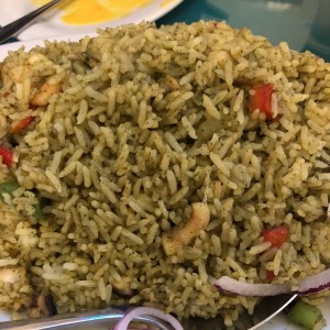 Arroz Verde con Mariscos