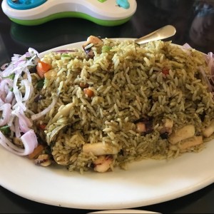 Arroz Verde de Mariscos