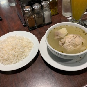 Sancocho + arroz blanco