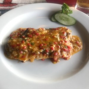 filete de pescado al ajillo