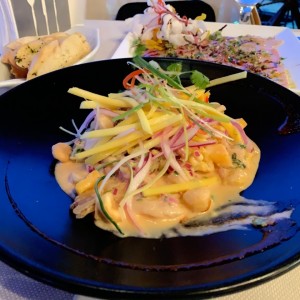 ceviche peruano de corvina 