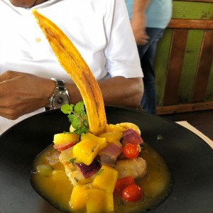 Filet de pescado en salsa de naranja
