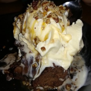 brownie con helado