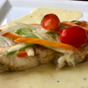 Filet de Corvina aux Crevettes