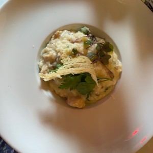 Risotto de poulet et champignons portobello et asperges