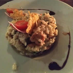 Risotto de poulet et champignons portobello et asperges