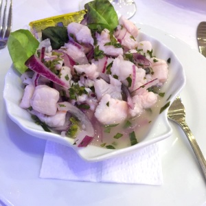 Ceviche de corvina