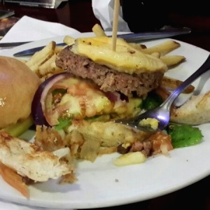 Cheese Burger and French Fries