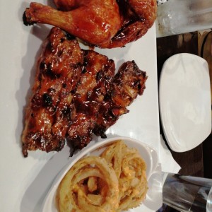 family pack de ribs y pollo bbq