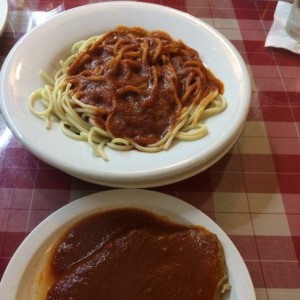 spaguetti con lomo 