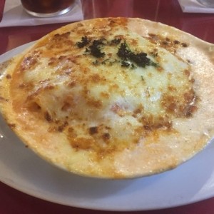 lasagna de pollo gratinada