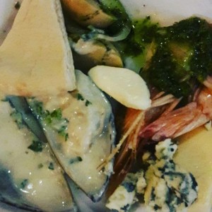 mariscos y quesos