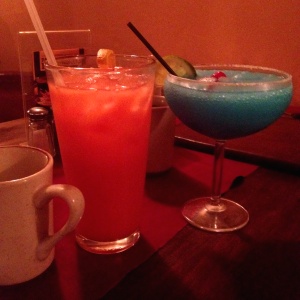 Ponche de frutas & Blue frozen margarita