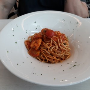 Spaghetti con Camarones