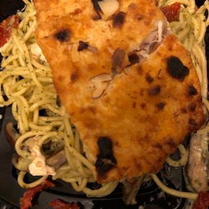 corvina horneada con pasta 