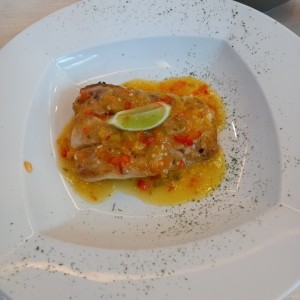 corvina al ajillo