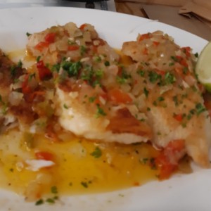 Filete de Corvina a la plancha o a la Griega, al Ajillo, o la criolla