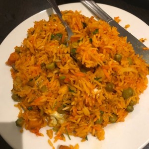 arroz y vegetales