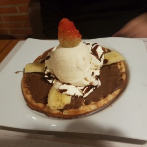 Waffle NUTELLA y Banano