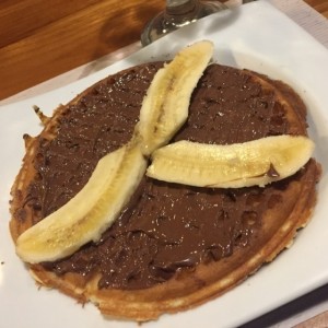 Waffle NUTELLA y Banano