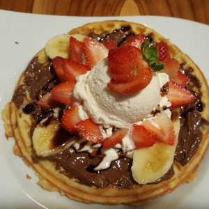 Waffle NUTELLA y Banano