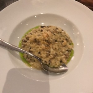 Risotto de hongos con aceite de trufas?