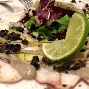 Carpaccio de pulpo