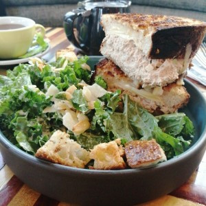 Tuna melt + Kale ceasar salad