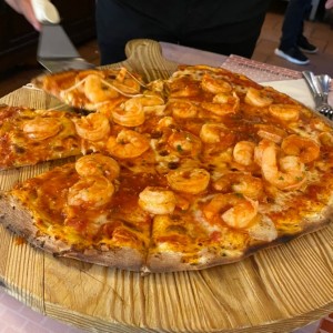 Pizza de camarones