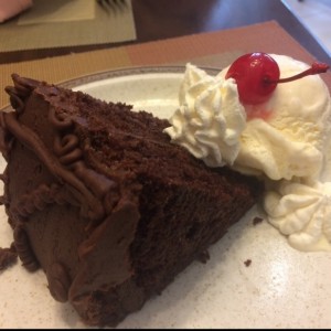 pastel de chocolate con helado 