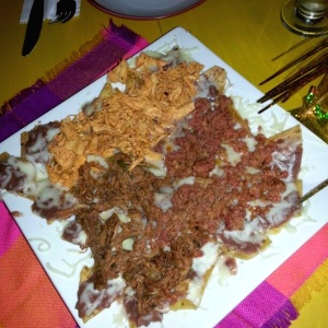 Nachos de Pollo, Carne o Chorizo