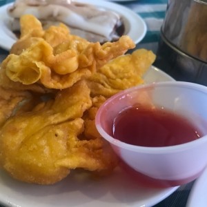 Wanton frito de camaron