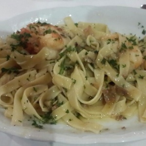 Spaguetti con langostino al oleo