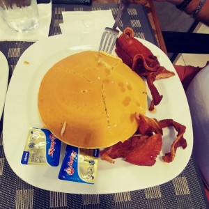 pancake con bacon