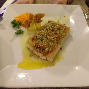 corvina al ajillo 