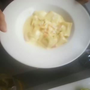 Ravioles a la Carbonara