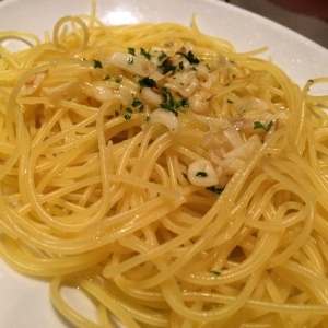 Spaghettini al oleo