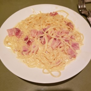 Spaghettini a la carbonara