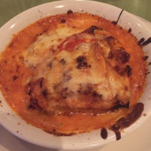 lasagna pollo en salsa rosada