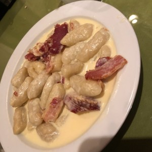 Gnocci a la carbonara