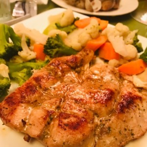 pollo a la plancha con vegetales hervidos 