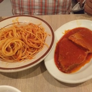 spaghetti con lomo