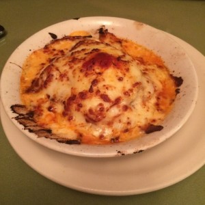 Lasagna de pollo gratinada