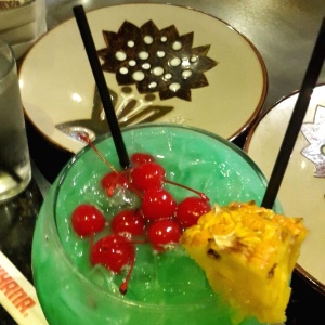 Blue ocean punch bowl