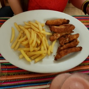 deditos de pollo con papas